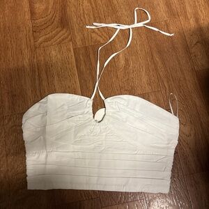 NWT White Halter Neck Women Top